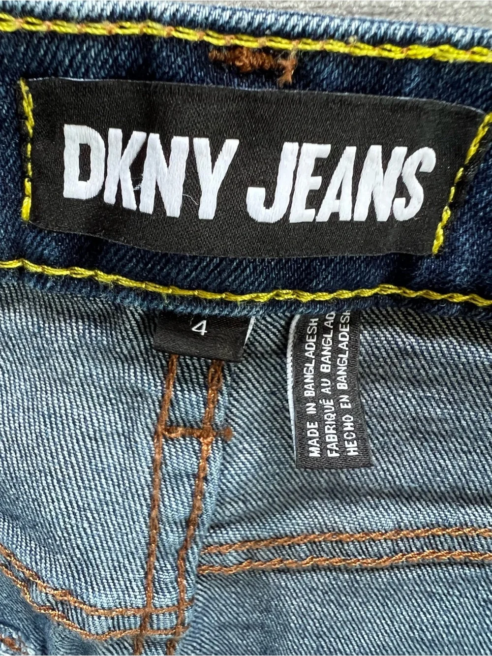 Dkny Blue Denim Mini Skirt